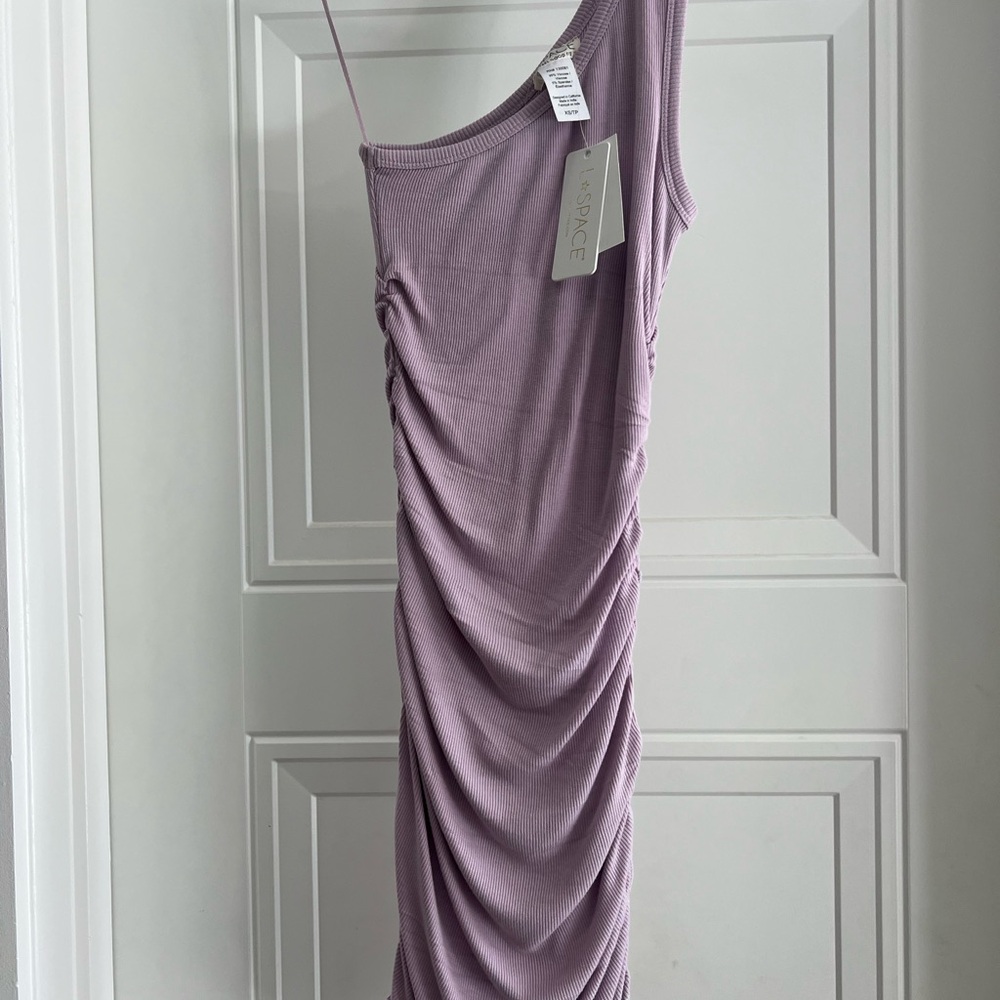 L Space Lavender One-Shoulder Dress
